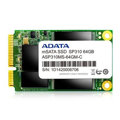  mSATA 64Gb ADATA Premier Pro SP310 ASP310S3-64GM-C, SATA 6Gb/s, R540 - W200 Mb/s, 45000 IOPS