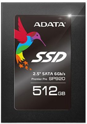 2.5" 512Gb ADATA Premier Pro SP920 ASP920SS3-512GM-C, SATA 6Gb/s, R560 - W360 Mb/s, 96000 IO