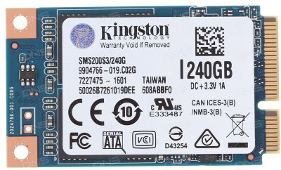   SSD 240 Gb Kingston mSATA mS200 (R550/W520MB/s) (SMS200S3/240G)