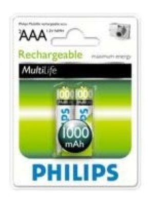  Philips HR03-2BL AAA, 1000 /, 2 .