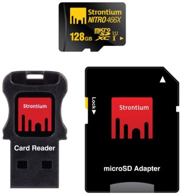   MicroSD 128Gb Strontium Nitro (SRN128GTFU1C) Class 10 microSDHC+adapter+USB reader