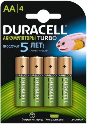  Duracell (AA, 2400mAh, NiMH, 4 )