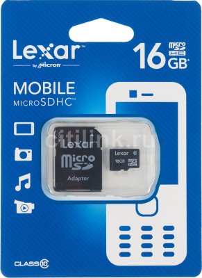   microSDHC 16Gb Class10 Lexar LSDMI16GABEUC10A