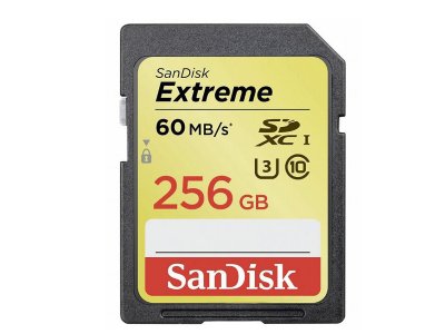   256Gb - SanDisk Extreme - Secure Digital XC Class 10 60Mb/s UHS-I SDSDXN-256G-G46