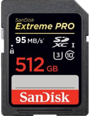   SanDisk Extreme Pro 512Gb SDXC UHS-I U3 (95/90 MB/s), SDSDXPA-512G-G46