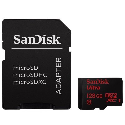   128Gb - SanDisk - Micro Secure Digital Ultra XC Class 10 SDSDQUAN-128G-G4A  