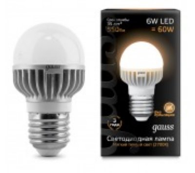   Gauss LED Globe 6W E27 2700K EB105102106