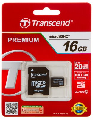   Transcend Micro SDHC 16  Class10 Ultimate + 