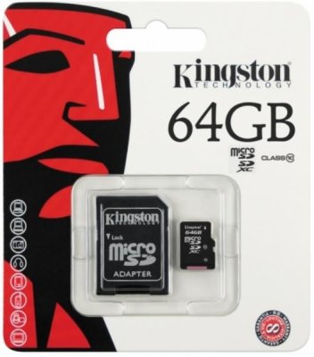   Kingston Micro SDXC 64  Class10 High-Capacity + 