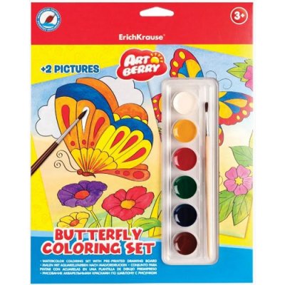   Erich Krause 6 +2  Butterfly Coloring Set Artberry