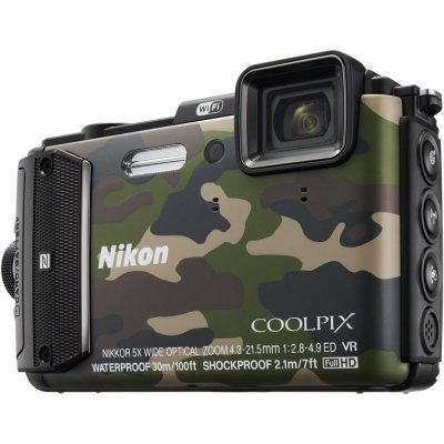  Nikon CoolPix AW130  16Mpix Zoom5x 3" 1080p 473Mb SDXC CMOS IS opt 1minF HDMI/KPr