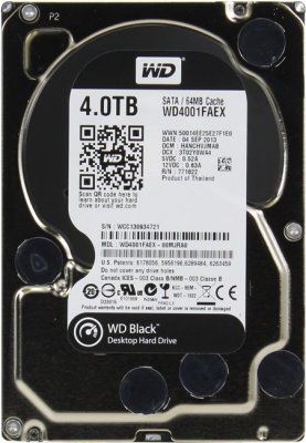  HDD 4 Tb SATA 6Gb/s Western Digital Desktop Performance (WDBSLA0040HNC-ERSN) 3.5" 7200rpm 64