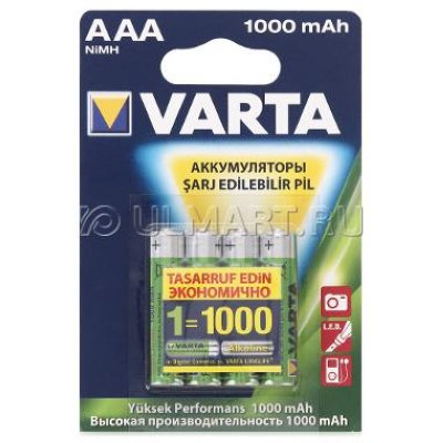  HR3/AAA VARTA 1000 mAh, 4 .