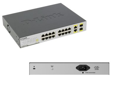 D-Link DES-1018MP    16  10/100BASE-TX   PoE, 2 -