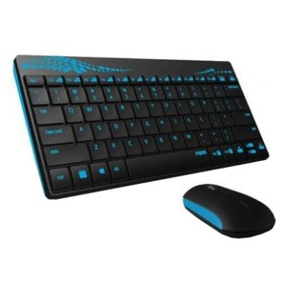  Rapoo 8000 wireless blue Black USB