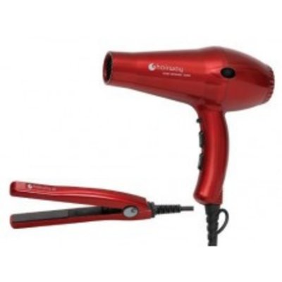  Hairway Ruby Ceramic Ionic  1900-2100W +  Ruby Iron 65W ()