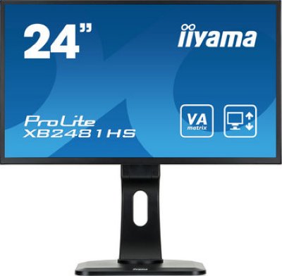  24" Iiyama ProLite XB2481HS-B1 VA LED 1920x1080 6ms VGA DVI HDMI