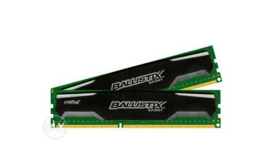   Crucial DIMM DDR3 16384Mb, 1600Mhz, (2x8192) Ballistix Sport #BLS2CP8G3D1609DS1S00CEU