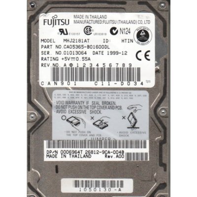 Fujitsu   MHJ2181AT 18Gb (U66/4200/0,5Mb) IDE 12,5mm 2,5"(CA05365-B01600DL)