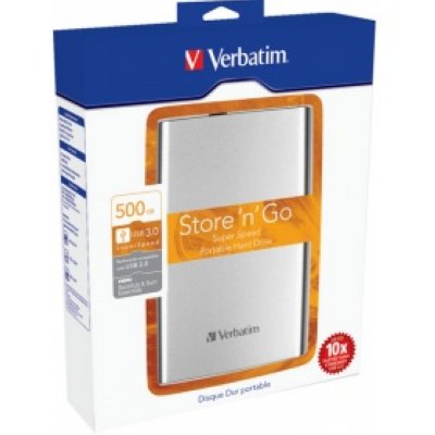    /HDD 2.5" 500Gb Verbatim Store "n" Go Silver [USB3.0]