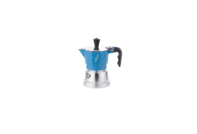   Top Moka Caffettiera Top 6 . argento Blue