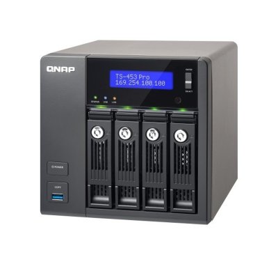   QNAP NAS Server (TS-453S Pro) (4x2.5"HotSwap HDD/SSD SATA,RAID0/1/5/6/10,2xGbLAN,3