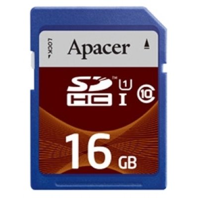   Apacer SDHC Class 10 UHS-I U1 16GB