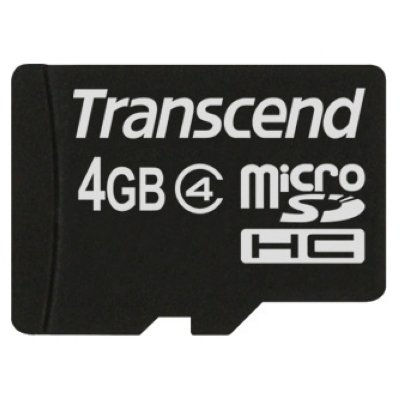   Transcend TS4GUSDHC4 + SD adapter