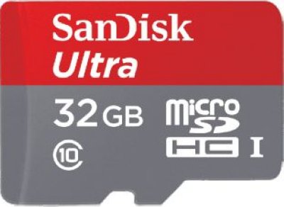   MicroSDHC 32GB SanDisk Class10 Ultra Ultra Android UHS-I 48MB/s w/o adapter (SDSQUNB-03