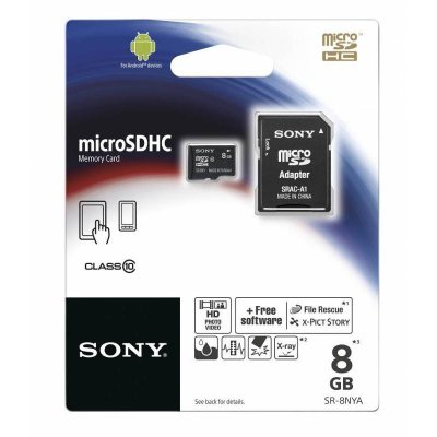   microSD 8Gb Class10 Sony SR8NYAT + adapter