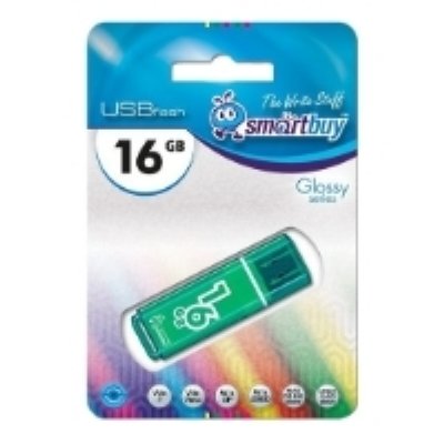  - USB Flash Drive 16Gb - SmartBuy Glossy Green SB16GBGS-G