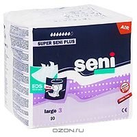    "Super Seni Plus".  3 (large), 10 