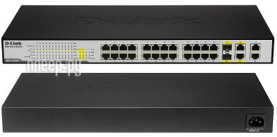  D-Link Switch DES-1228/ME 24-Port 10/100Mbps + 2 1000BASE-T + 2 Combo 1000BASE-T/SFP L2 M