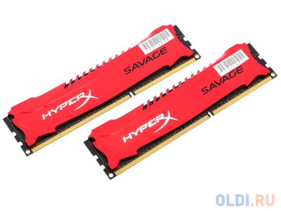  DDR3 8Gb (pc-17000) 2133MHz Kingston HyperX Savage CL9 Kit of 2 (Retail) (HX321C11SRK2/8)