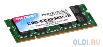   Patriot DDR2 2Gb, PC6400, SO-DIMM, 800MHz (PSD22G8002S)