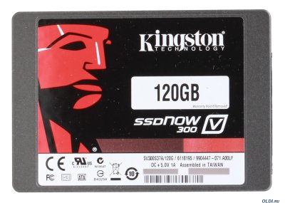   SSD 2.5" 120 Gb Kingston SATA 3 V300 + Desktop kit (R450/W450MB/s) (SV300S3