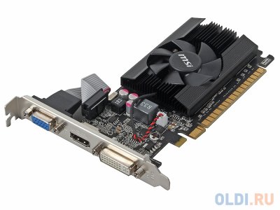  2Gb (PCI-E) MSI N610-2GD3/LP  CUDA (GFN610, GDDR3, 64 bit, HDCP, VGA, DVI, HDMI, Low Pro