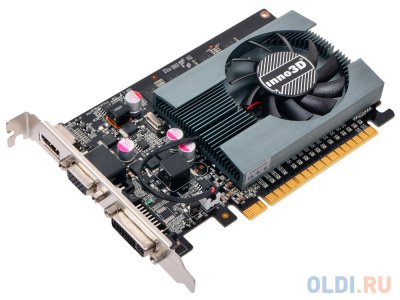  1Gb (PCI-E) Inno3D GT730 c CUDA (GFGT730, GDDR3, 128 bit, HDCP, DVI, HDMI, Retail)