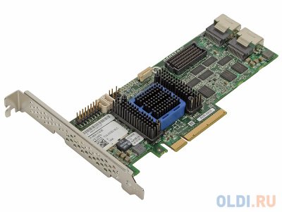  Adaptec ASR-6805 (PCI-E v2 x8, LP) SGL SAS 6G, RAID 0,1,10,5,6,50,8port(int2*SFF8087), 51