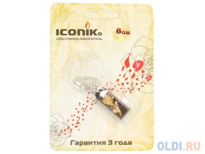   8GB USB Drive (USB 2.0) ICONIK  (MTF-ROSE-8GB)