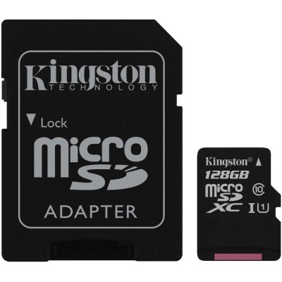   128Gb - Kingston Micro Secure Digital HC Class10 UHS-I SDCS/128GB