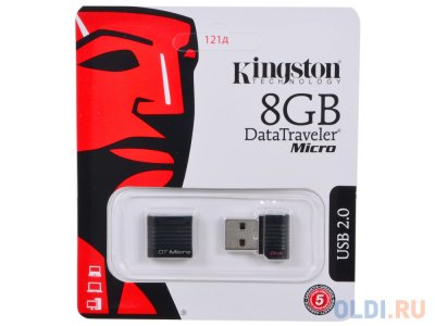   8GB USB Drive [USB 2.0] Kingston Micro Black (DTMCK/8GB)