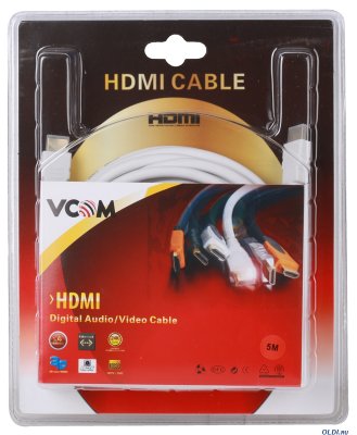  VCOM HDMI 19M/M ver:1.4+3D, 5m, ,   (VHD6000D-5MW) Blister