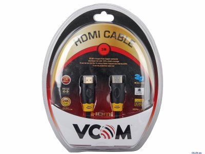  VCOM HDMI 19M/M ver:1.4, 3m,   (VHD6280E-3MB) Blister