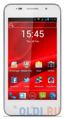  Prestigio MultiPhone 4322 DUO White 2SIM/4.3 WVGA (800*480)/8Mpx/GPS/FM/G-sensor/BT/1500 mA