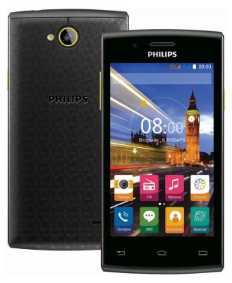  Philips S307 Black+Yellow 2Sim/ 4"IPS,1280x720/4 /2 /Android 4.4