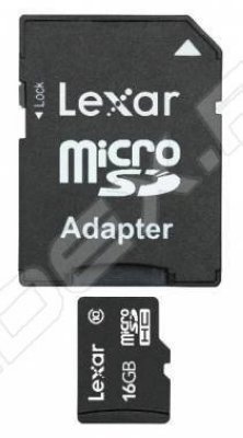   Lexar microSDHC 16Gb Class10 + SD  (LSDMI16GABEUC10A)