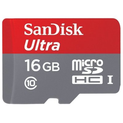   Sandisk Ultra microSDHC Class 10 UHS-I 80MB/s 16GB + SD adapter (SDSQUNC-016G-GN6IA)