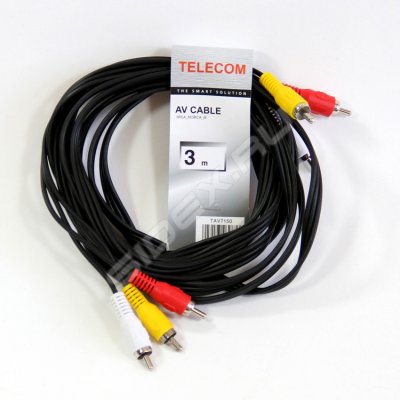  3  RCA (m) - 3  RCA (m) 3  (Telecom TAV7150-3M) ()