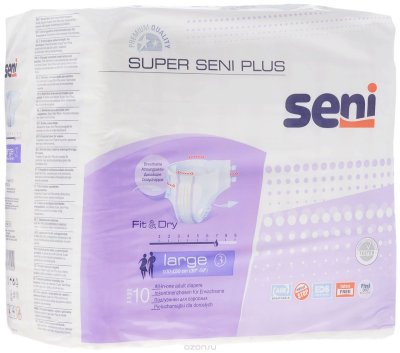    Seni Super Plus (  ), Large, 10 .